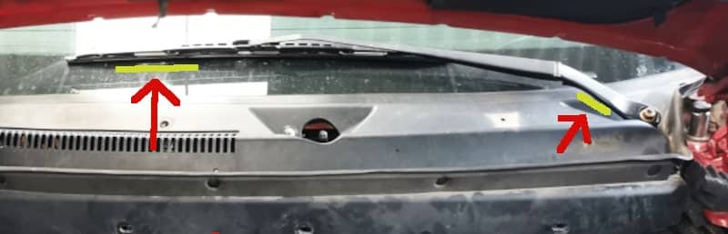 Marcado de la posición de los brazos del limpiaparabrisas