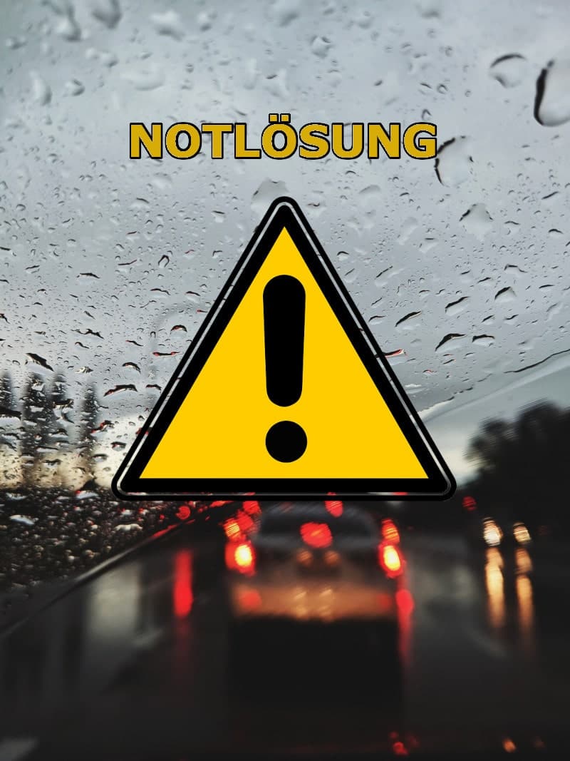 Emergency solution for defective windshield wiper rain deflectors