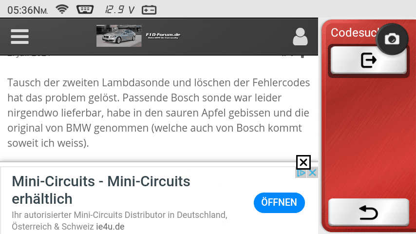 Google search with the MUCAR CS4, Forum