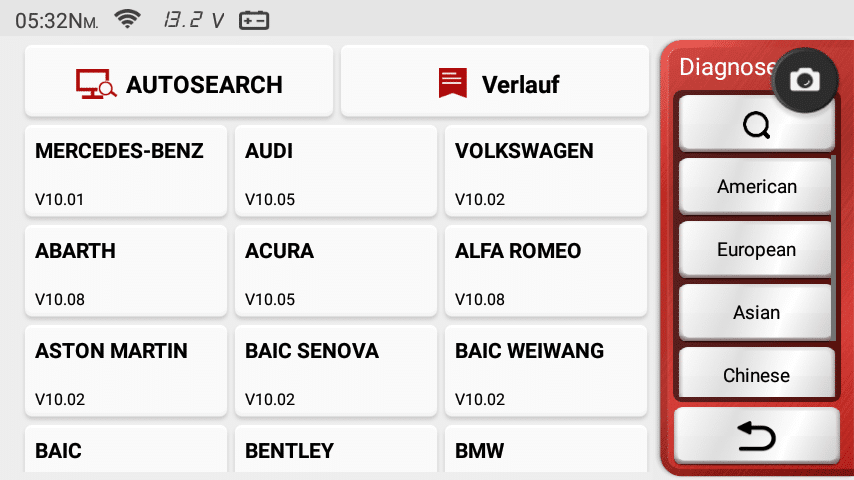 Car manufacturer selection