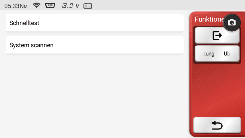 Selection of OBD diagnostics