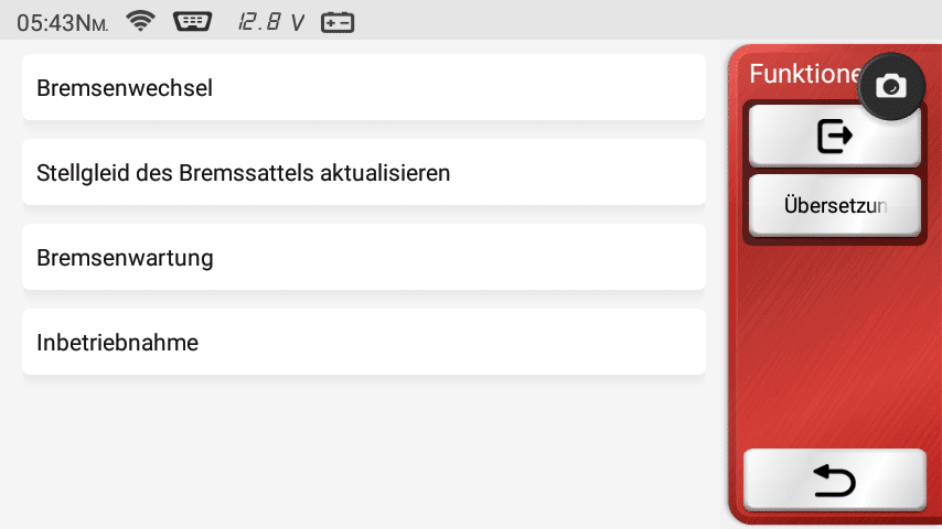 Maintenance function brakes and electronic parking brake