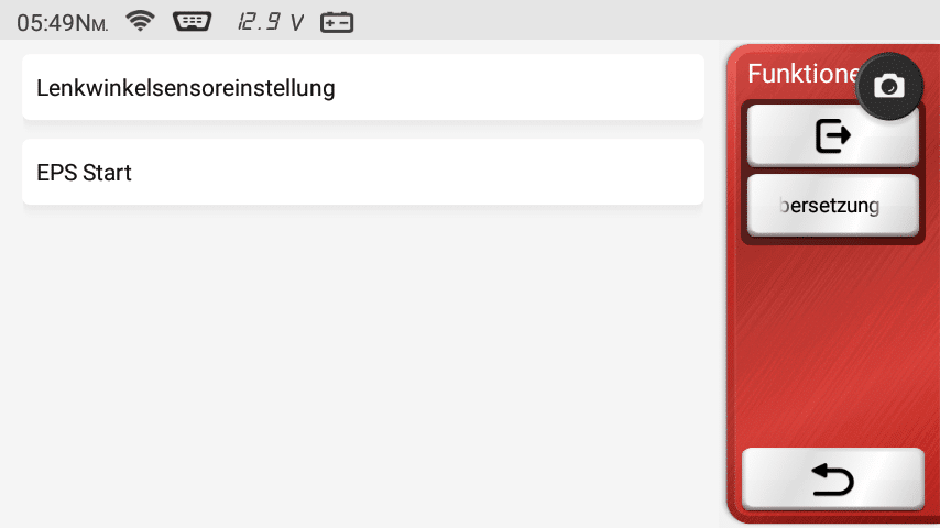 Steering & chassis maintenance functions