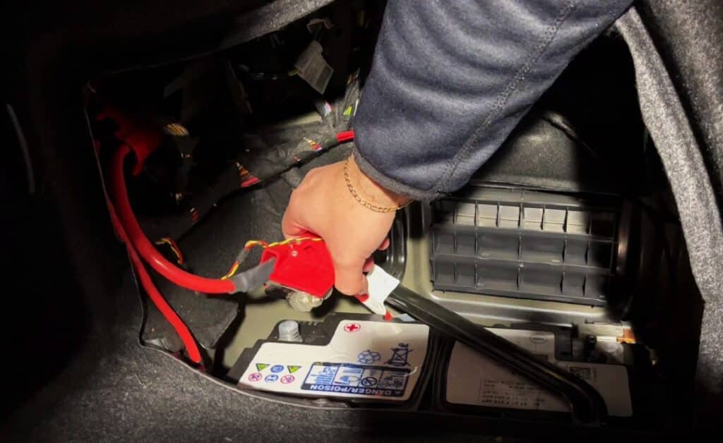 De-energize the vehicle