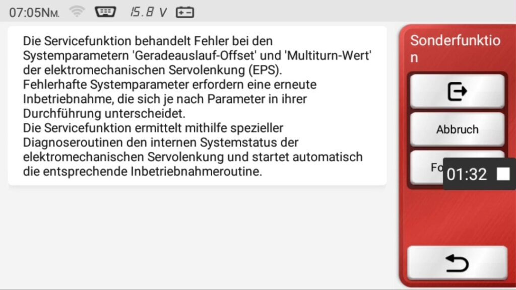 Calibrate steering angle sensor/SAS