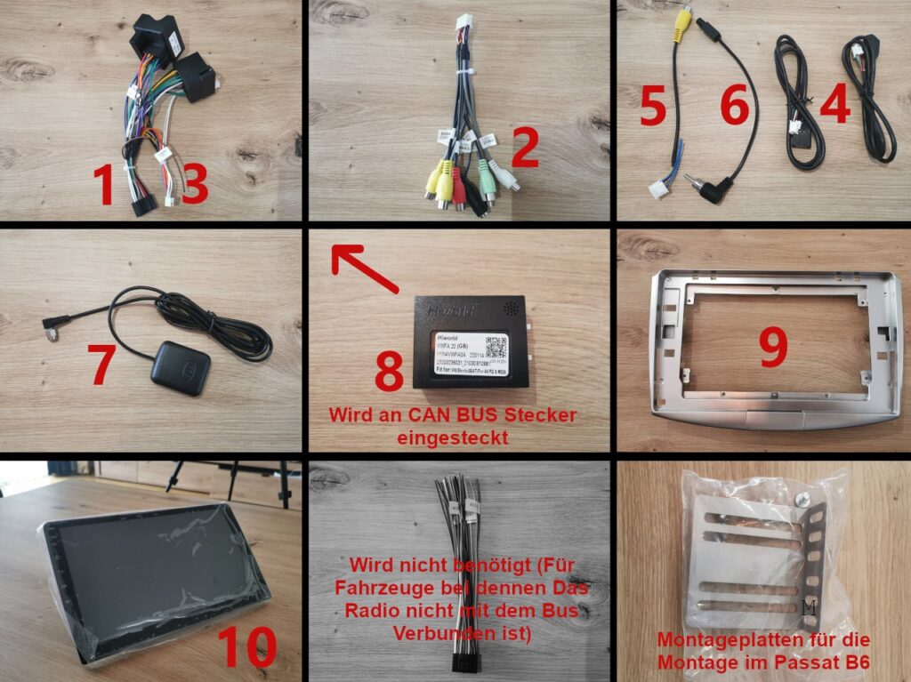 Assignment of the adapters to the Android radio connections