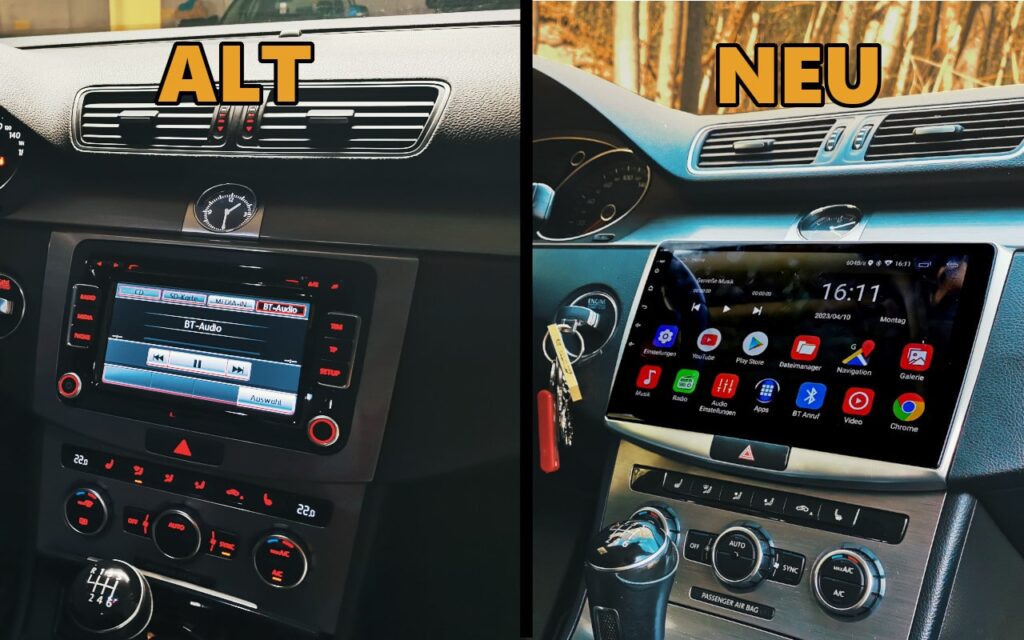 Comparison of original VW radio and Android radio