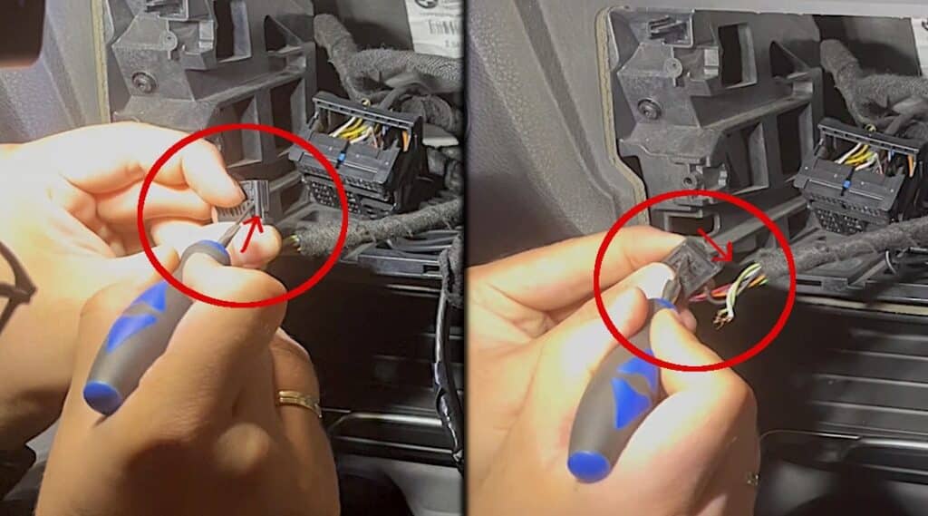 BMW FEM Stecker auspinnen