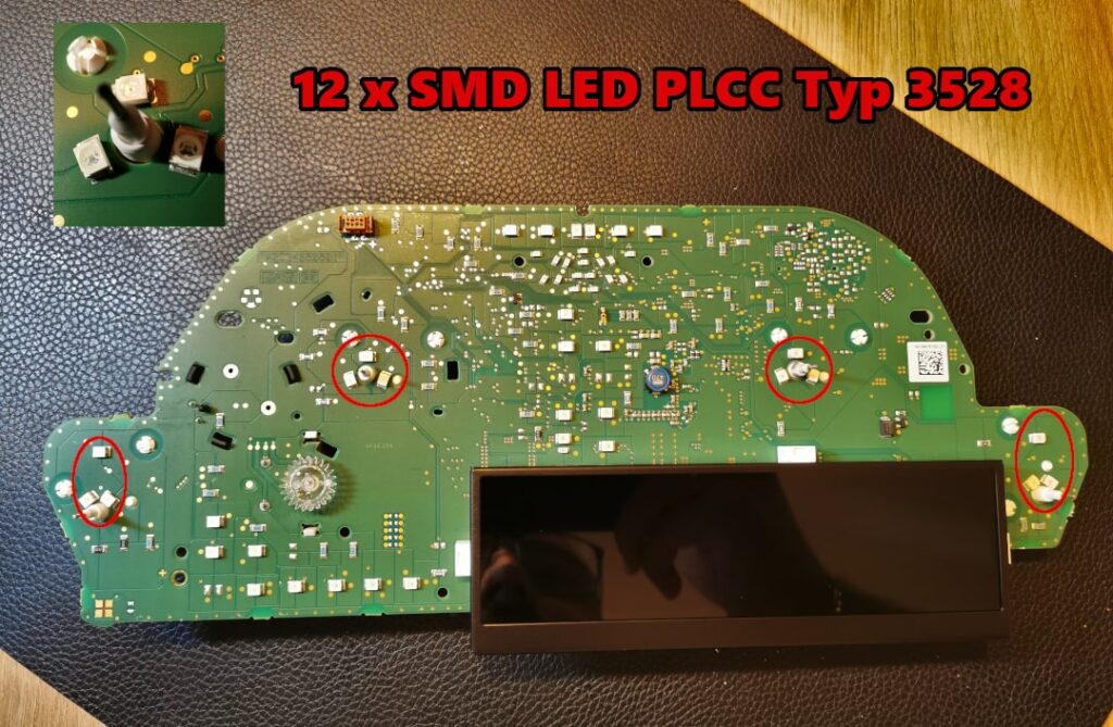 Zmiana podświetlenia prędkościomierza: Które diody LED?