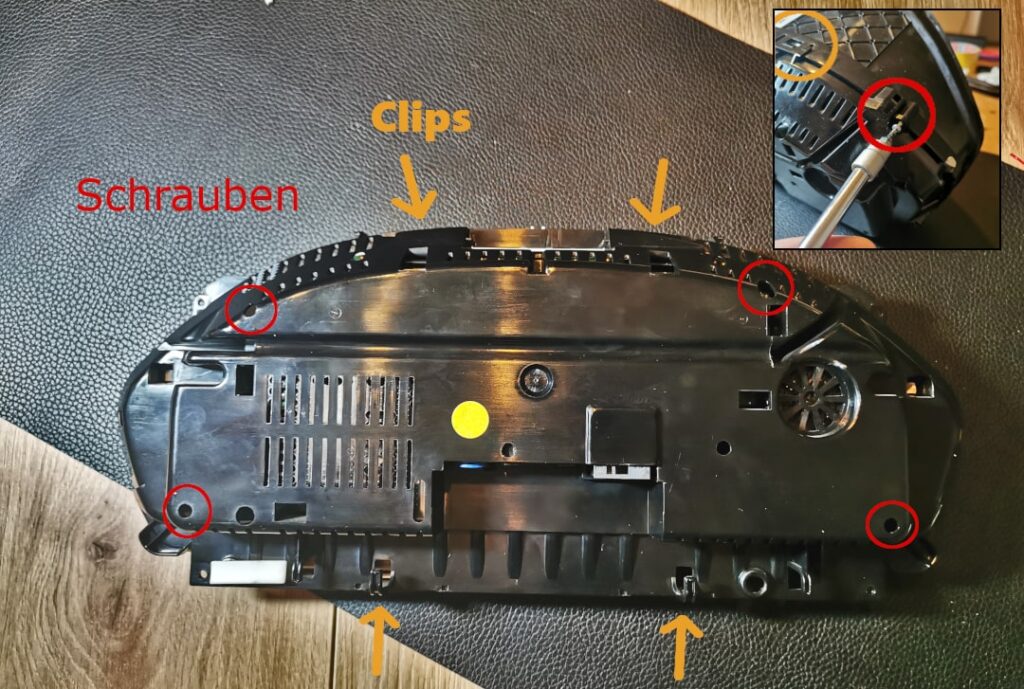 Poluzuj plastikową obudowę