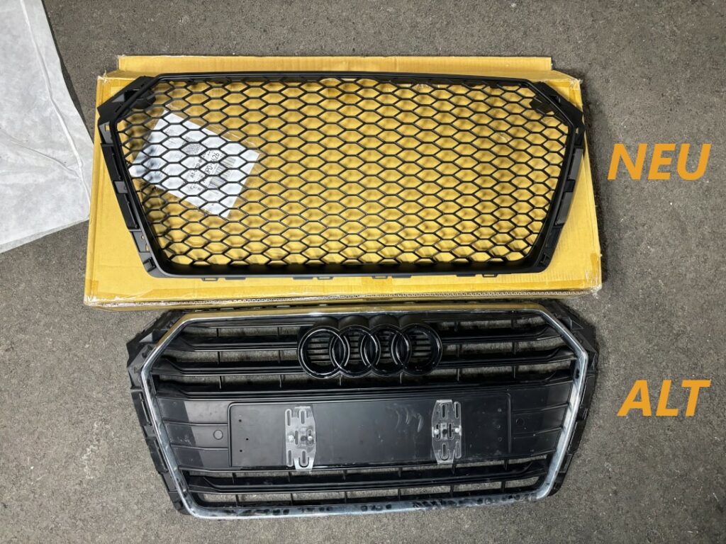 Comparison original, RS grille, radiator grille