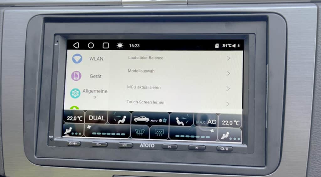 ATOTO S8 CAN-BUS Integration_2 Wyświetlacze klimatyczne w ATOTO S8