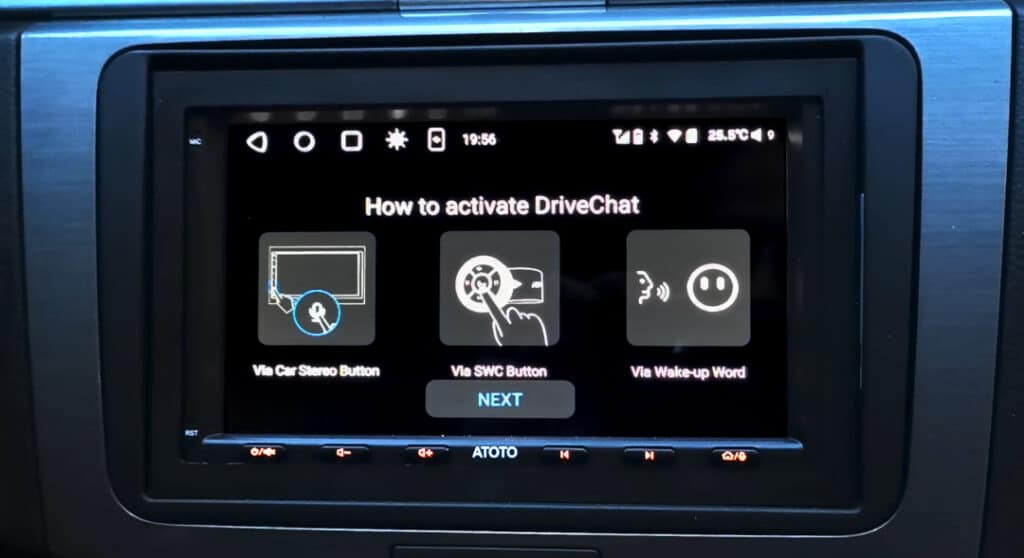 ATOTO S8 Drive chat ATOTO S8 Sztuczna inteligencja "Drive-Chat"