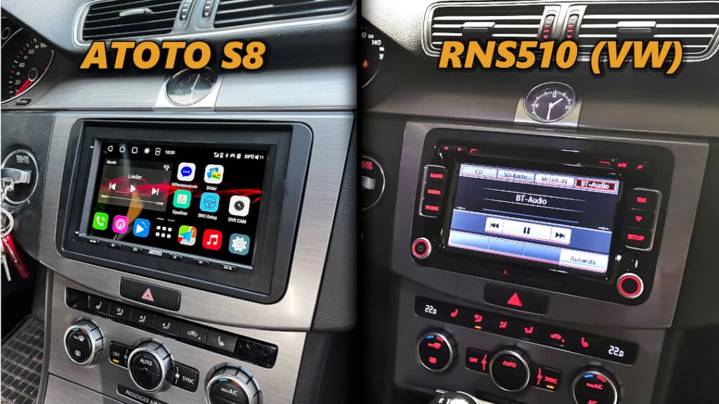 ATOTO S8_vs_RNS510_porównanie Stary RNS510 vs. nowy ATOTO S8