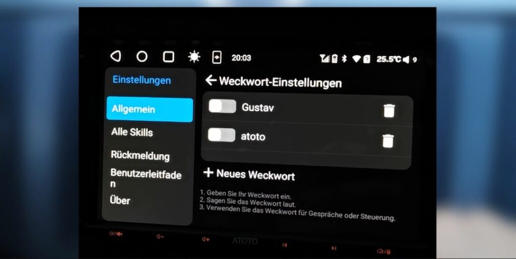 Słowa budzenia czatu Ustawienia Budzące słowa dla AI Drive Chat