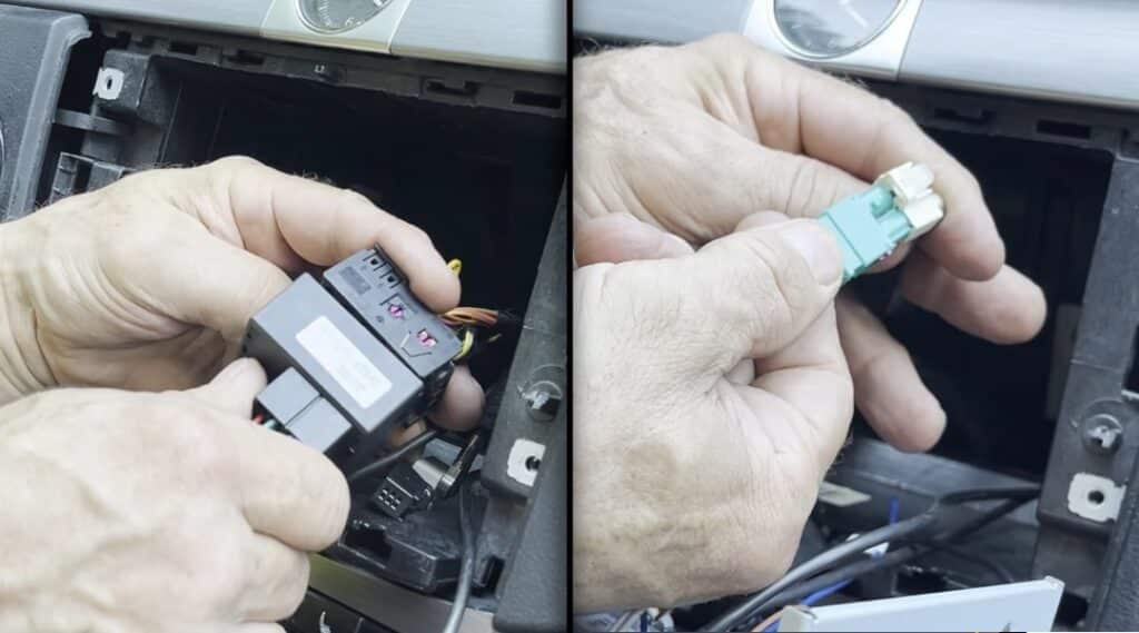 Quadlock-ISO-Adapter_Fakra-DIN-Adapter Podłącz adapter Quadlock i adapter antenowy