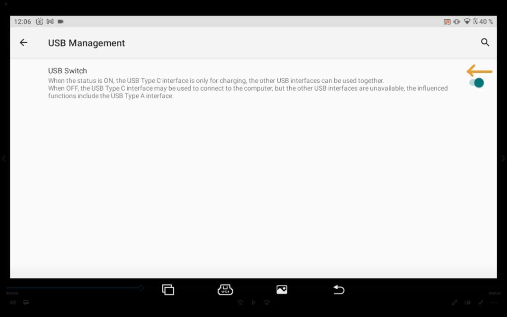 Conecta el USB-Switch Launch al PC Menú "Conmutador USB