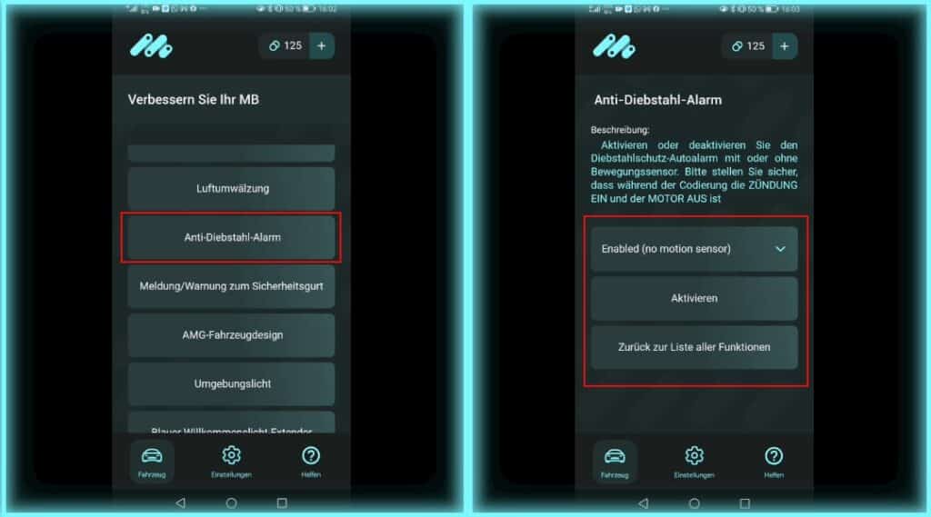 Kodowanie systemu alarmowego w aplikacji MBito Kodowanie MBito: Aktywuj alarm przeciwwłamaniowy