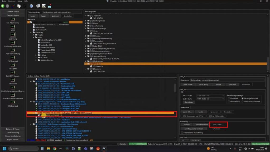 BDC_BODY2 NCD coding BMW Sport Plus coding: Coding the NCD of the BDC_BODY2