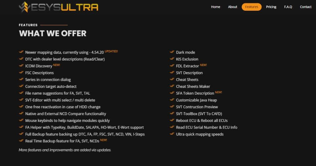 Funciones de ESys Ultra Todas las funciones del lanzador ESys Ultra