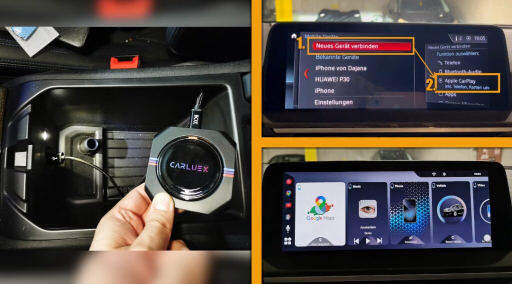 CARLUEX Box verbinden Anleitung Instalacja Plug & Play Boxa